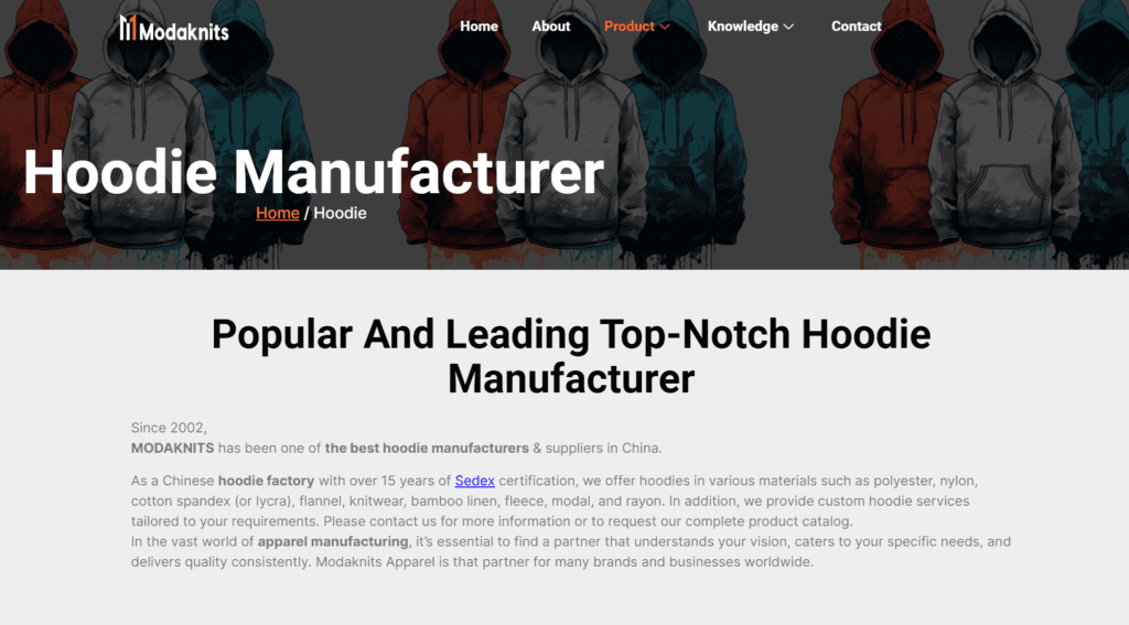 Hoodie Manufacturer