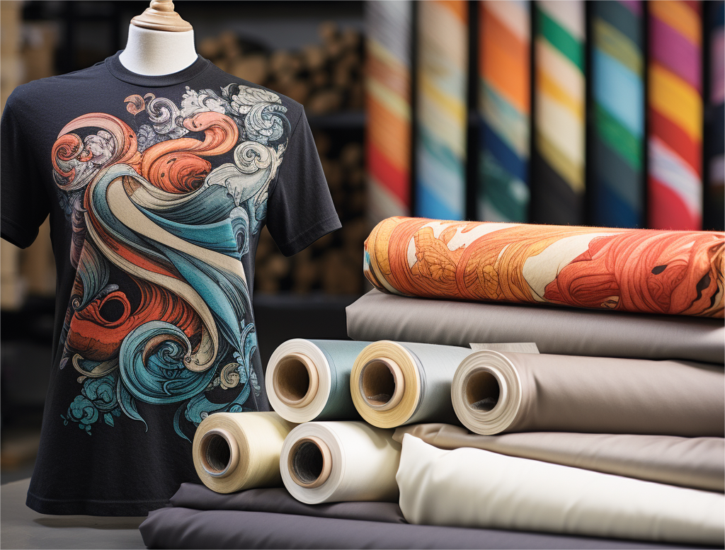 A journey from raw materials to the finished t-shirt design.