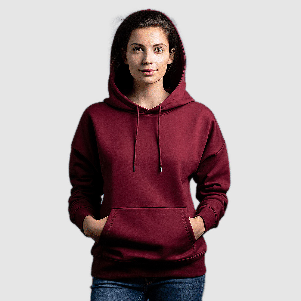 Women's cotton long sleeve hoodie