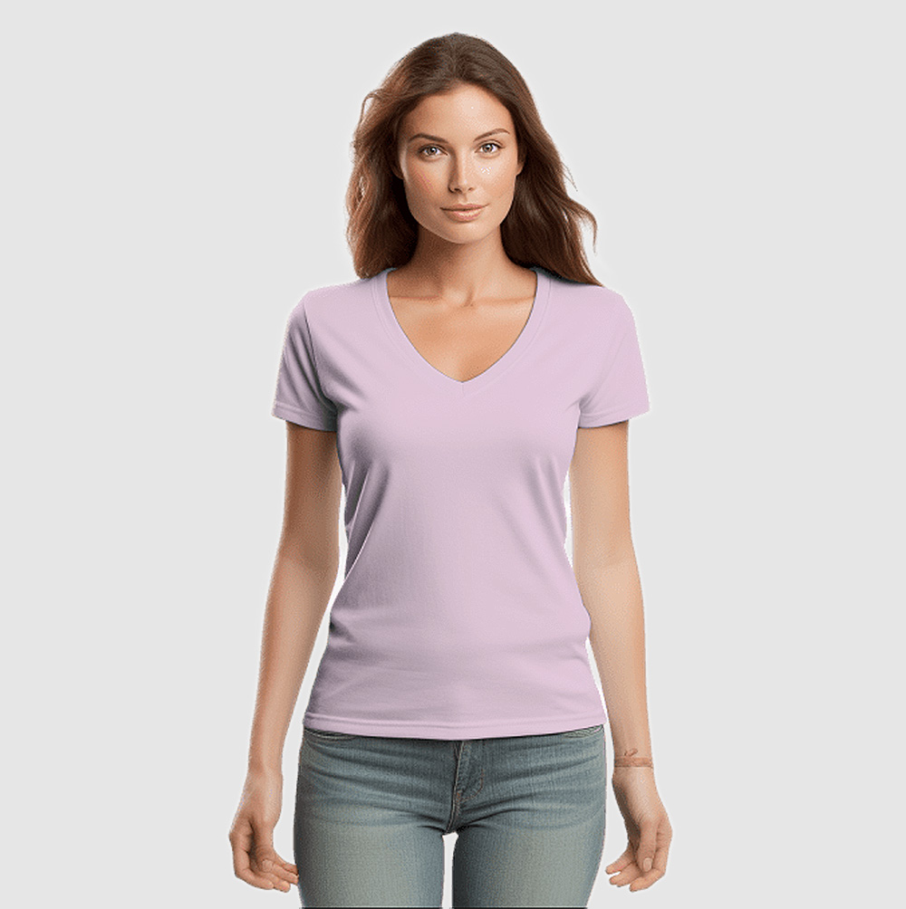 V-neck short-sleeved T-shirt
