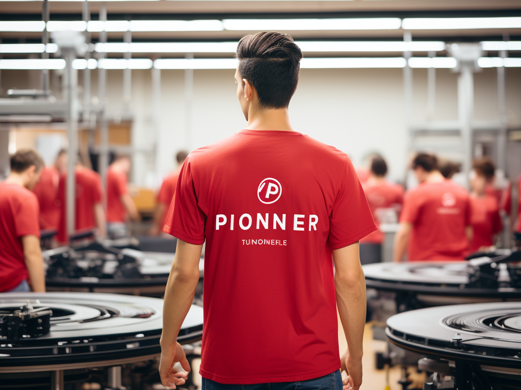 Image Description: The image accompanying "Unveiling the Pioneer: Introducing the First Customized T-Shirt Manufacturer with Unbeatable Prices" features a dynamic visual representation of this groundbreaking introduction to custom t-shirt manufacturing. In the image: Bold Brand Logo: At the center of attention, there is a prominent brand logo with a modern and innovative design. The logo represents the pioneering spirit of the company and its commitment to setting new standards in the industry. Diverse T-Shirt Designs: Surrounding the logo are a variety of customized t-shirt designs, each showcasing unique styles, colors, and personalized elements. These diverse t-shirts reflect the company's core promise of offering customization options to cater to individual preferences and needs. Price Tag Icon: On one side of the image, there is a price tag icon with a "discount" label, symbolizing the unbeatable prices that this pioneer in custom t-shirt manufacturing provides to its customers. Quality Assurance: On the other side, there is an icon representing quality assurance, emphasizing the company's dedication to maintaining high-quality standards while offering affordable prices. Innovation and Modernity: The overall composition of the image exudes an aura of innovation and modernity, signifying the company's commitment to staying at the forefront of the industry.