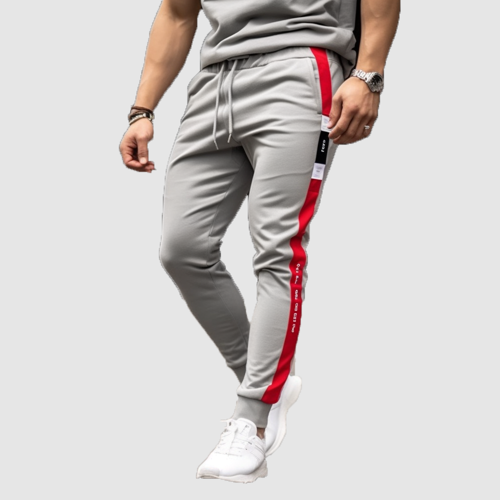Contrast Trim Track Pants