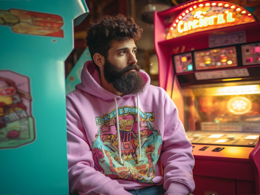 Men's printed trendy hoodie