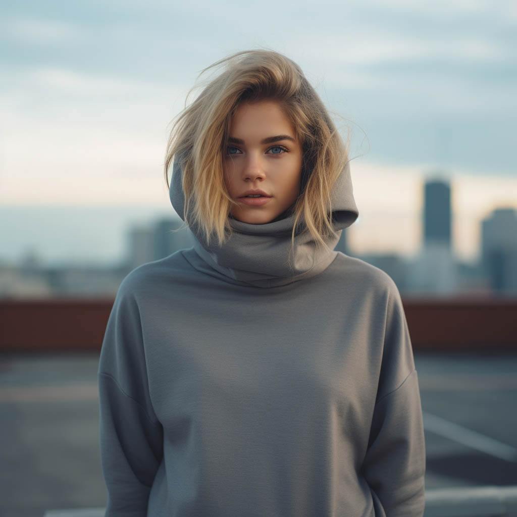 turtleneck hoodie
