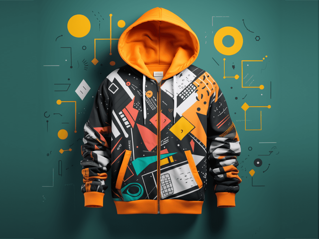 An image featuring a set of creative tips for designing a unique and eye-catching customized hoodie. The tips include using bold, contrasting colors to create visual impact, incorporating distinctive typography for a personal touch, experimenting with interesting patterns or textures to add depth, including personal elements like your name or a favorite quote, and carefully considering the placement of design elements for a balanced and visually appealing result. These tips serve as valuable guidelines for individuals looking to craft standout hoodie designs.