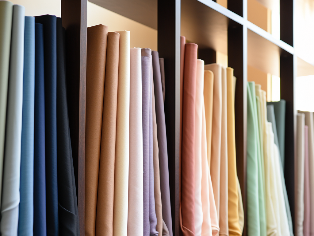Fabric Selection: This image displays a range of different types of fabrics, including traditional cotton, organic cotton, and bamboo fiber, among others. It emphasizes the diversity when choosing fabrics and reminds readers to consider factors such as comfort, durability, and breathability.