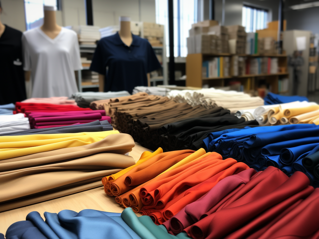 Premium Materials: This image showcases various high-quality fabric swatches, emphasizing the importance of material selection in custom t-shirt manufacturing. It illustrates the diverse options available to customers, from soft cotton blends to eco-friendly alternatives. 