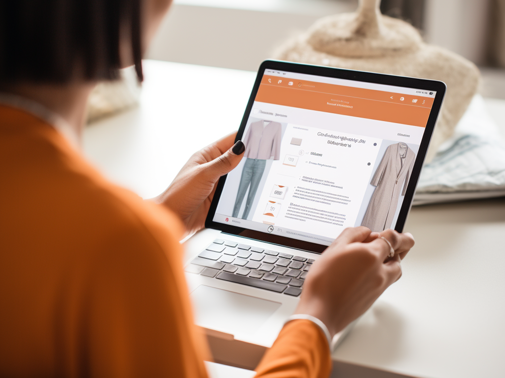 Order Placement: In this image, a customer is shown using a computer or smartphone to access the manufacturer's website. They are filling out an order form, selecting the specified design, materials, sizes, quantities, and providing payment information. This image illustrates the ease of placing an order online.