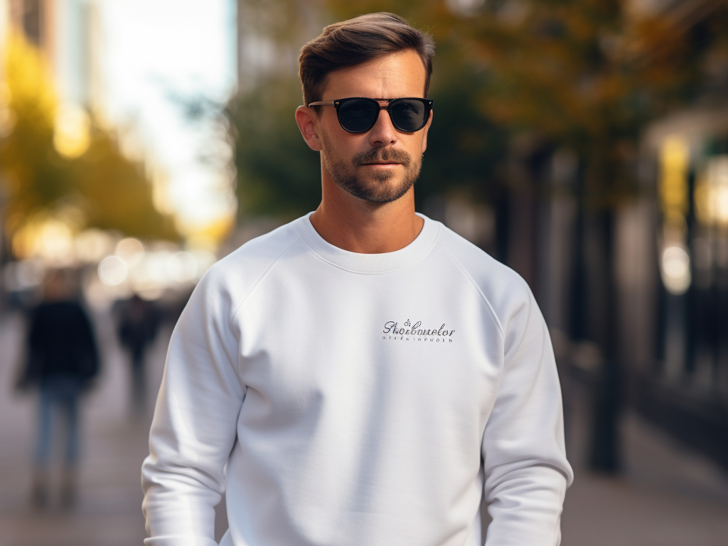 The image depicts a personalized sweatshirt that has been meticulously customized to the wearer's preferences. The sweatshirt is a perfect reflection of personal style, featuring a unique combination of fabric, color, and design elements. It may include custom embroidery, prints, or patches that hold special meaning to the individual, such as a name, a meaningful quote, or a personalized logo. This personalized sweatshirt is not just a piece of clothing but a canvas for self-expression. It can be adorned with elements like photographs, hand-drawn designs, or significant dates, adding sentimental value and making it a cherished keepsake. Whether worn by the individual or given as a thoughtful gift, personalized sweatshirts allow for a deeper connection to one's personal experiences and memories. 