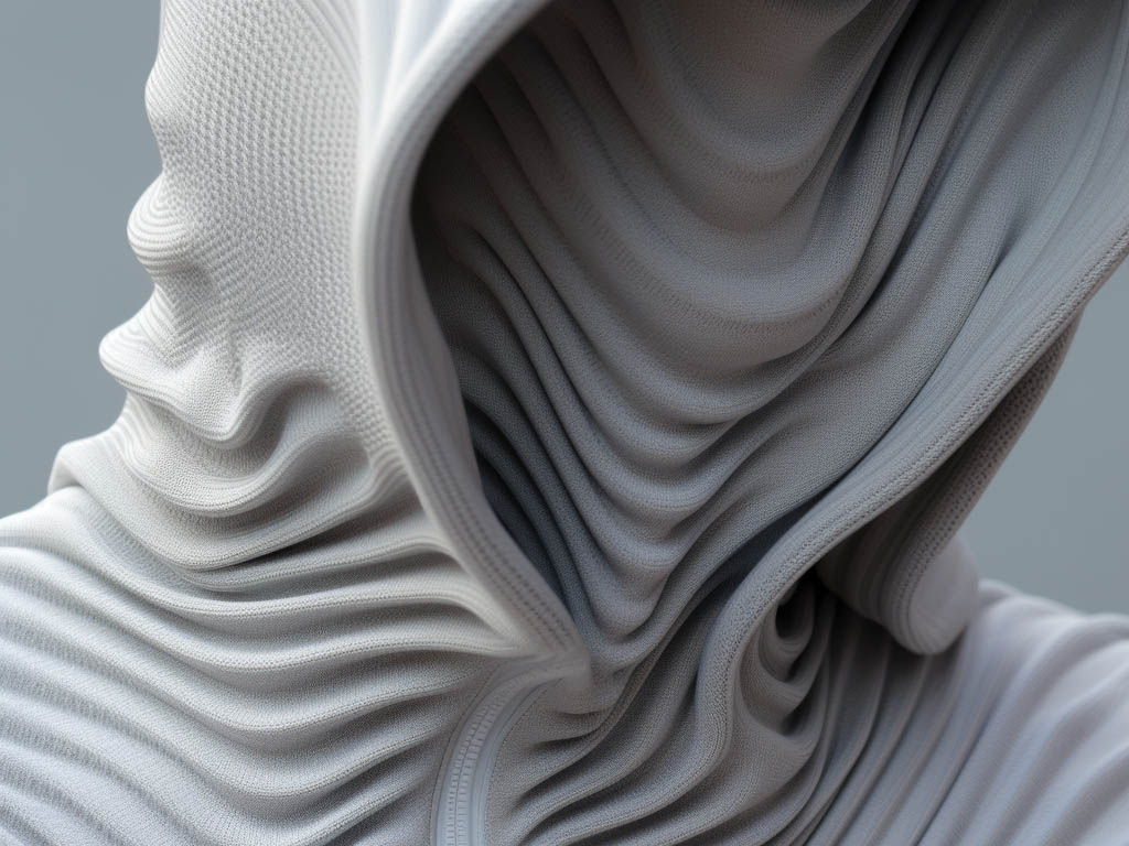 The image illustrates the concept of continuous friction and its impact on clothing, with a focus on hoodies. In the depiction, you can see a close-up view of a hoodie fabric subjected to frequent friction, either from contact with other materials or against the skin.