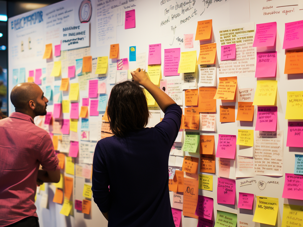 The images showcase designers and creative teams engaged in brainstorming sessions. They are depicted creating mind maps, mood boards, and collaborating to generate unique and emotionally resonant t-shirt design ideas. These visuals capture the essence of the creative process, where storytelling and emotional connections are considered essential elements in crafting impactful and memorable designs. Through collaboration and innovative thinking, designers aim to create t-shirt designs that captivate and leave a lasting impression on the audience.