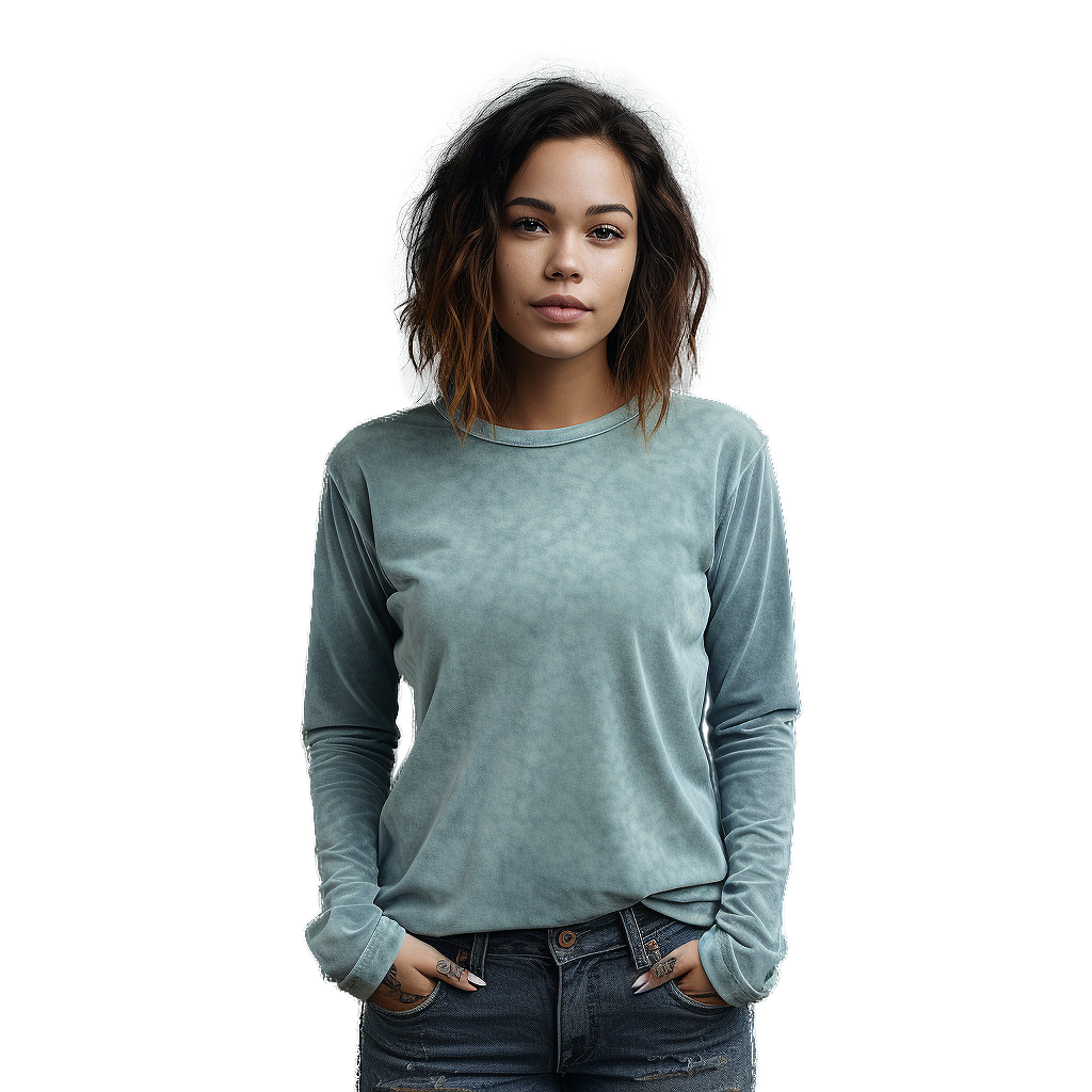 Long Sleeve Vintage Acid Wash T-Shirt