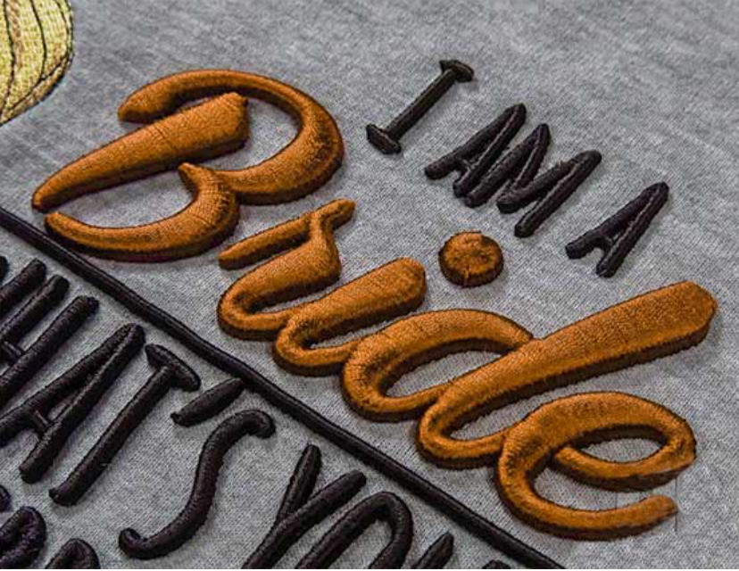 Three-dimensional embroidery