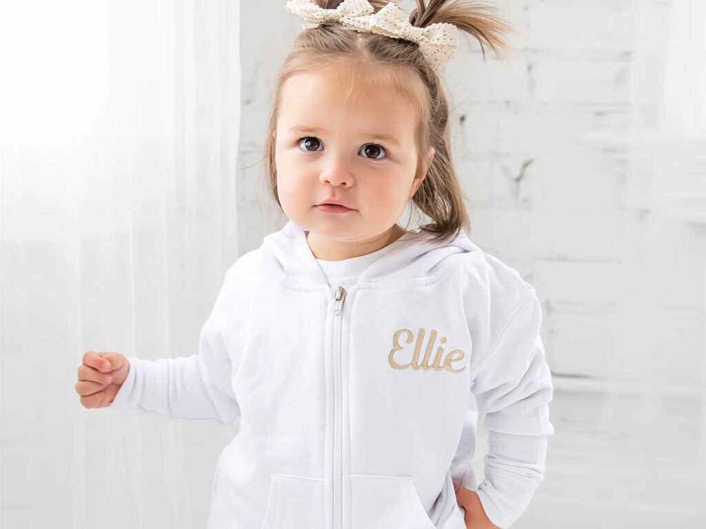 Embroidered children's sweatshirt