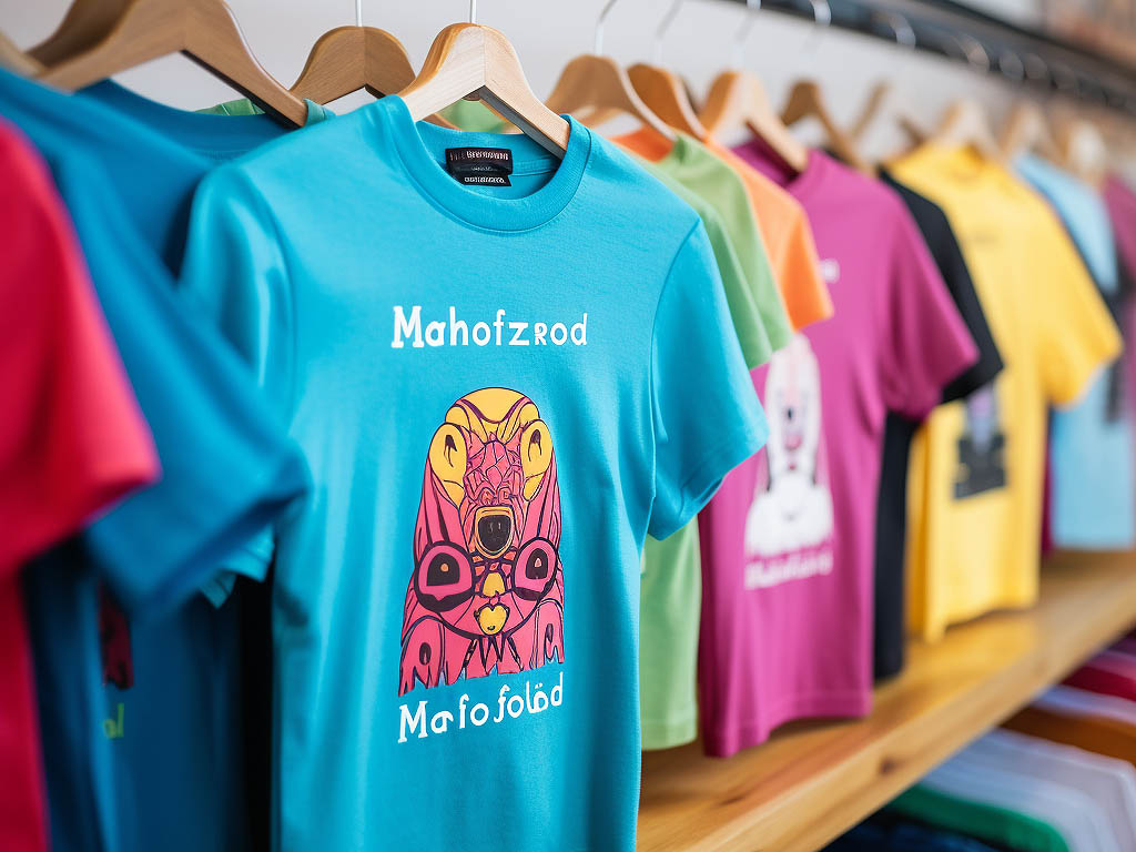 A collection of custom T-shirts is showcased, illustrating the wide range of products offered by Modaknits.