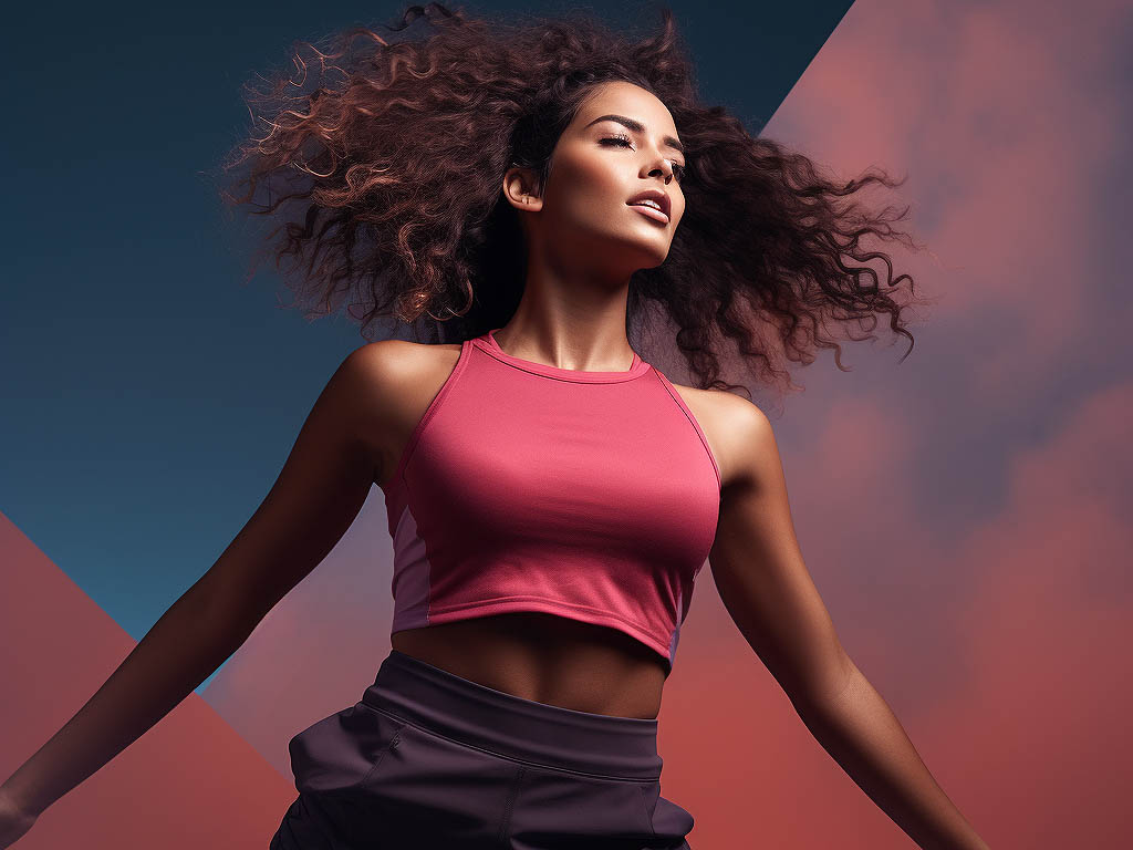 A compelling image illustrates the importance of stylish and functional sportswear for women.