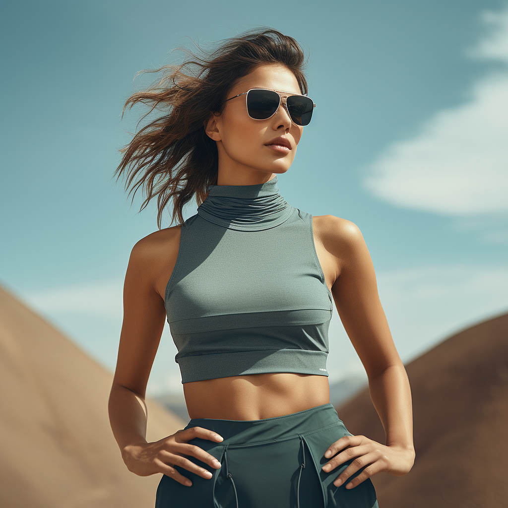 A woman wearing casual activewear