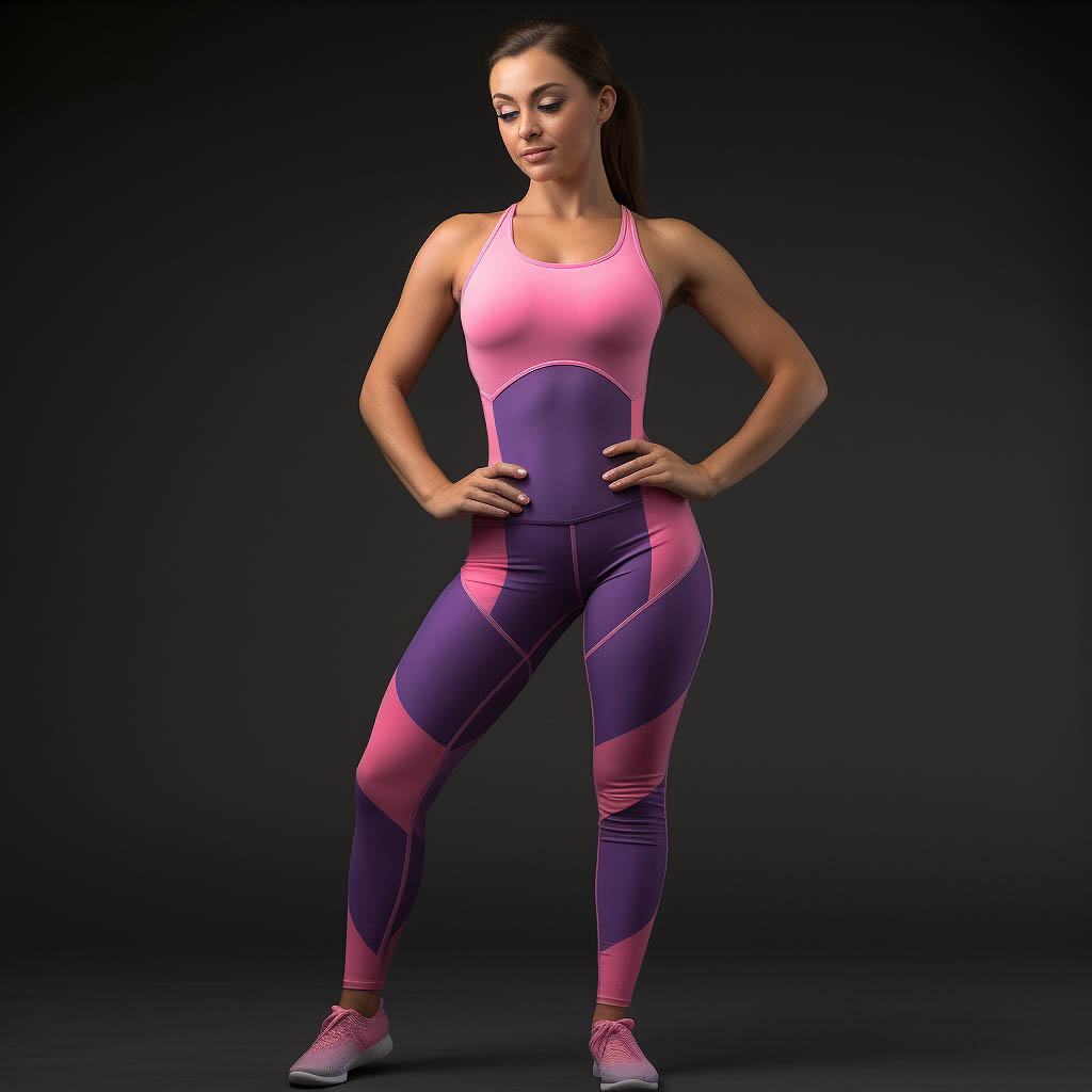 A woman wears an activewear set made of Spandex (Lycra/Elastane) fabric fabric