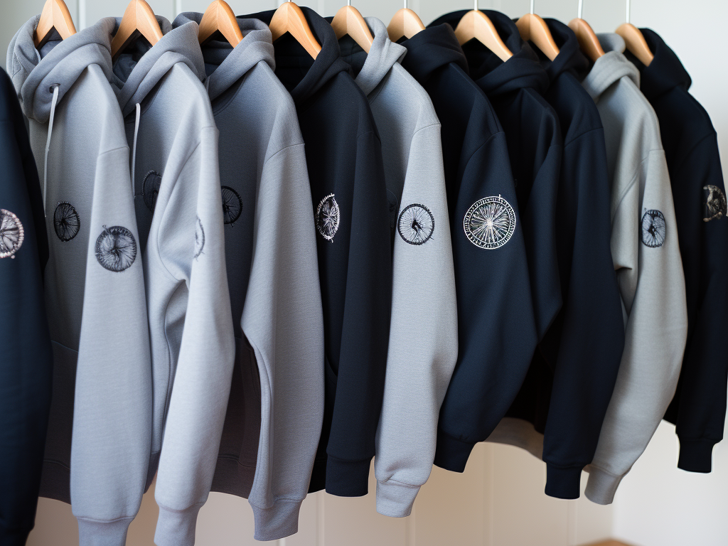 Showcasing new products in hoodies with a range of designs