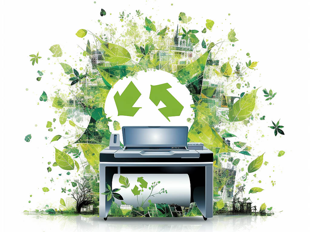 The image corresponds to the conclusion of the topic "Embracing the Precision and Quality of Digital Direct Printing" and highlights the increased sustainability associated with digital direct printing.