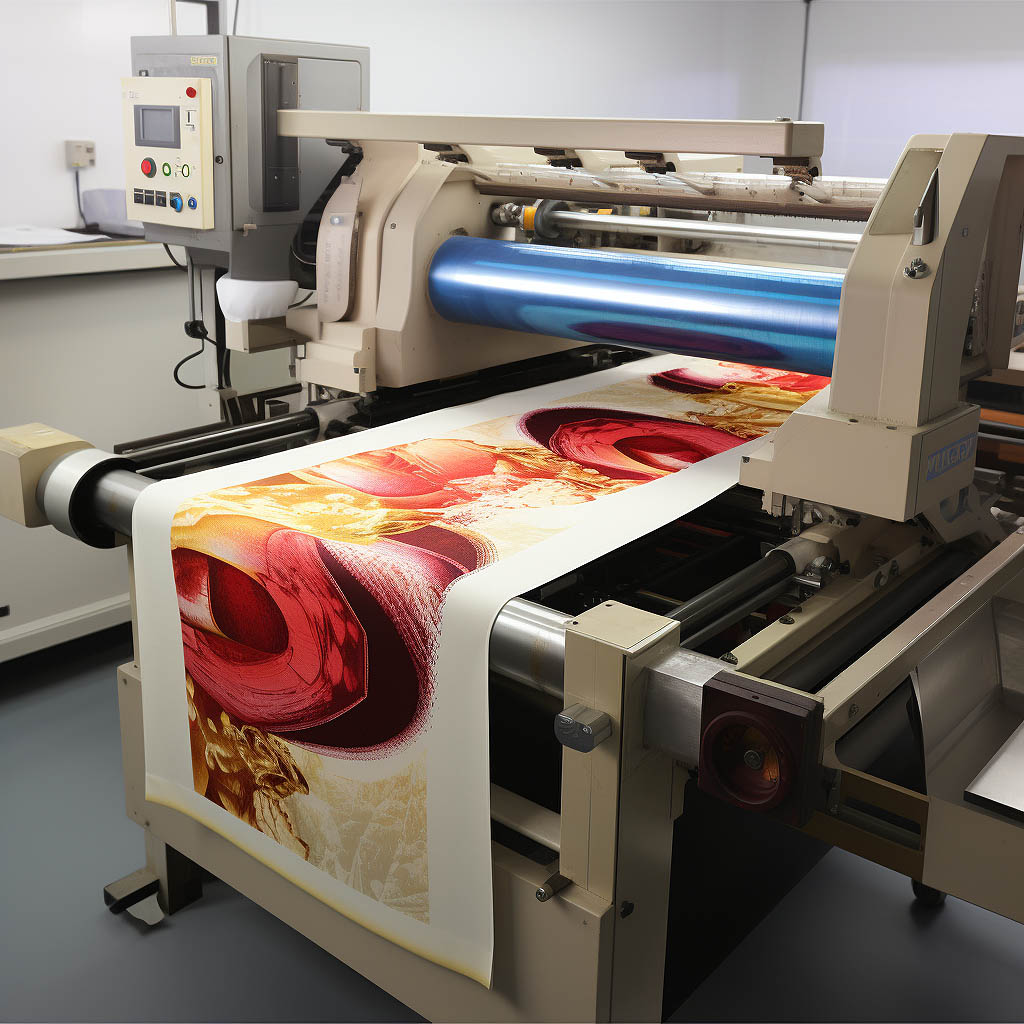 The image depicts the topic "Pre- and Post-Processing" in the context of digital direct printing.