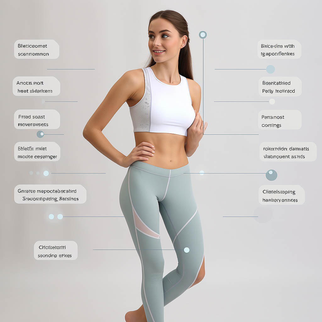 The image highlights the importance of moisture management in leggings, especially during high-intensity workouts or in warmer climates.