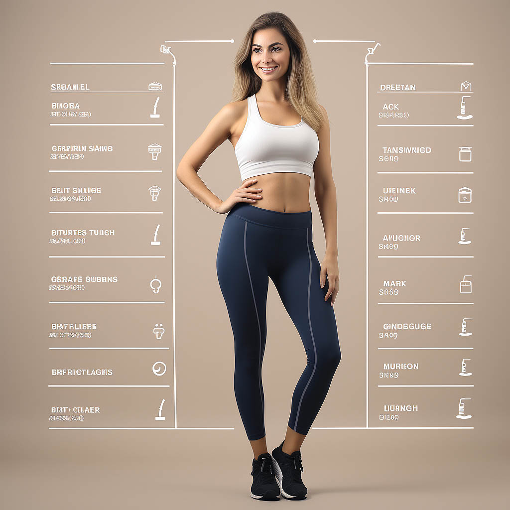 The image highlights the importance of proper sizing when it comes to women's sportswear.