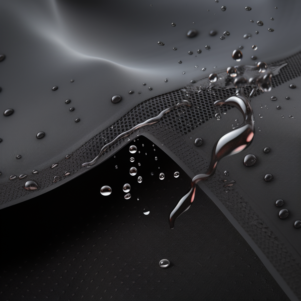 The image highlights the moisture management feature of compression shirt fabrics.