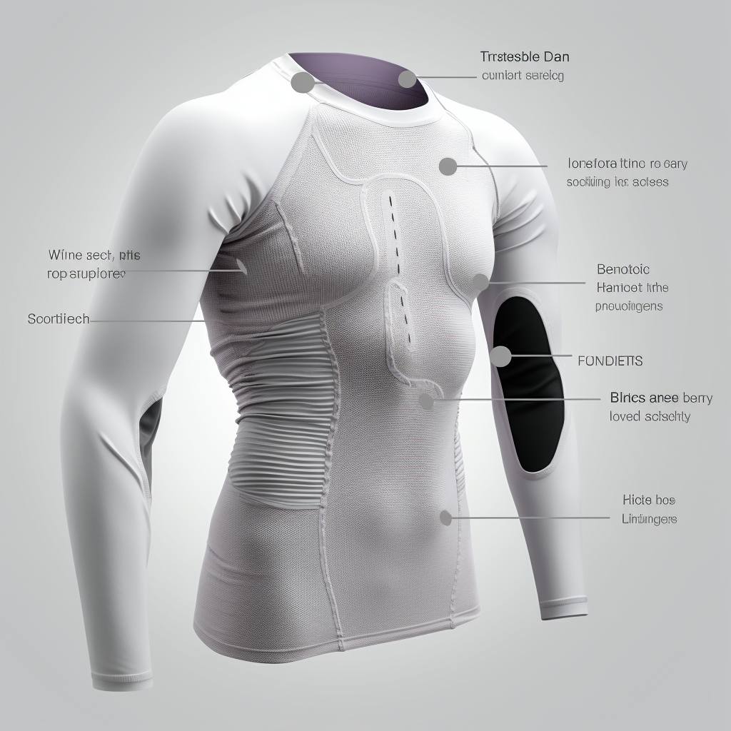 The image illustrates the temperature regulation properties of compression garments.