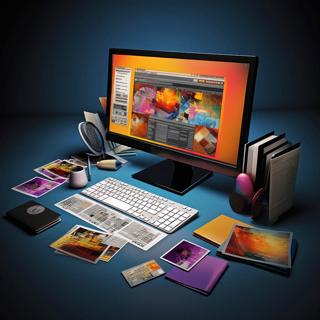 The image represents the topic "File Preparation" in the context of digital direct printing.