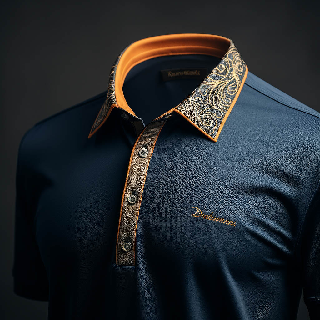 This image showcases the attention to detail in professional polo shirts.