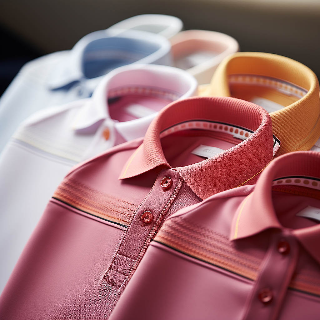 This image showcases the fine craftsmanship of a professional polo shirt.