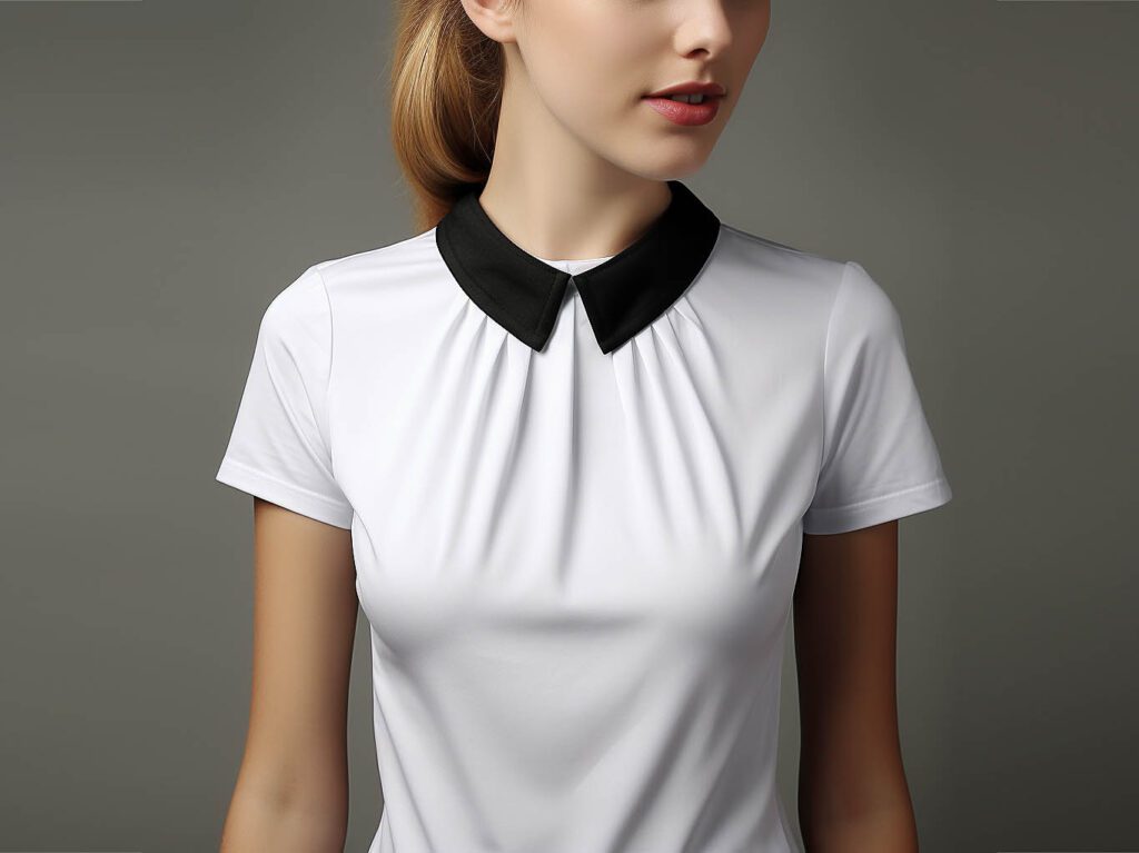 Pleated collar: 