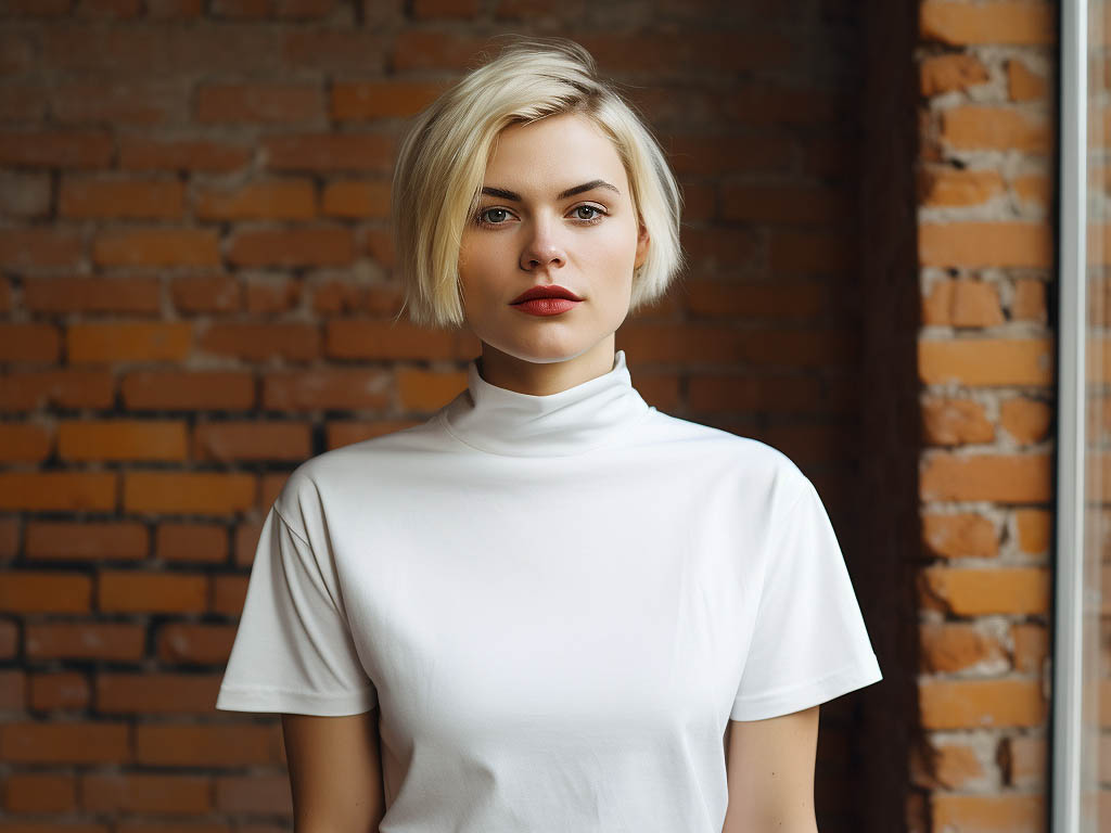 CL Custom turtle neck heavy weight T-shirts 100% cotton Oversized baggy mock neck turtleneck t shirts for men