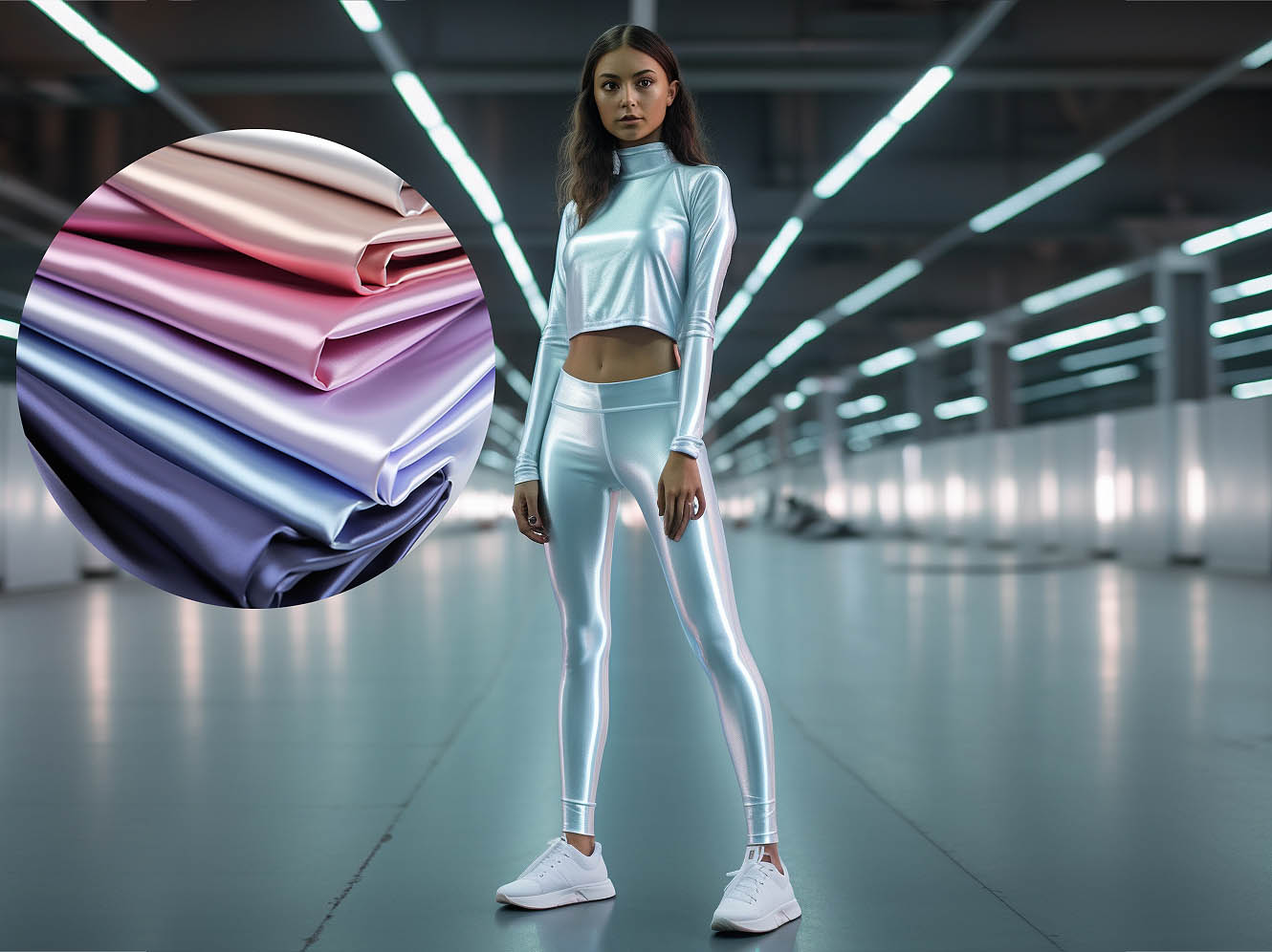 reflective material fabric solid color