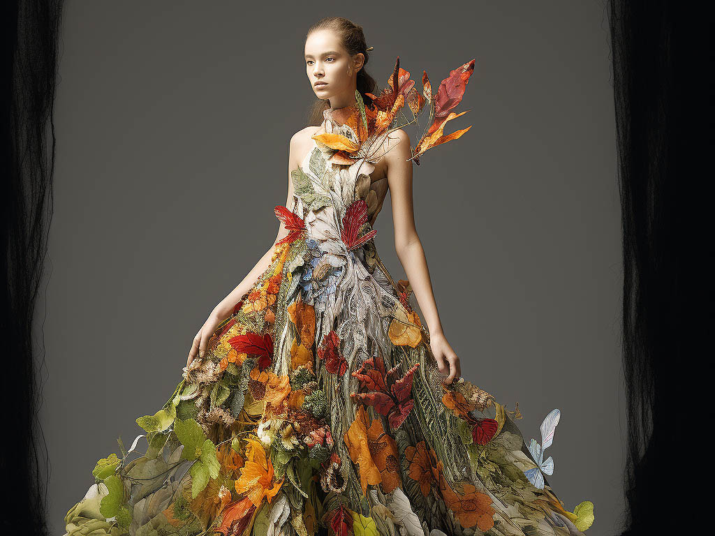 Fashion designers in 2024 will take cues from the natural world, crafting patterns featuring elements like flowers, leaves, landscapes, and wildlife.