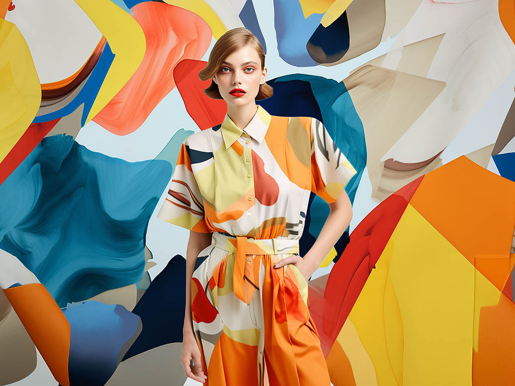 In the realm of fashion printing trends for 2024, abstract and geometric patterns will take center stage, injecting fresh vitality into clothing design through their distinctive visual language and creative expression.
