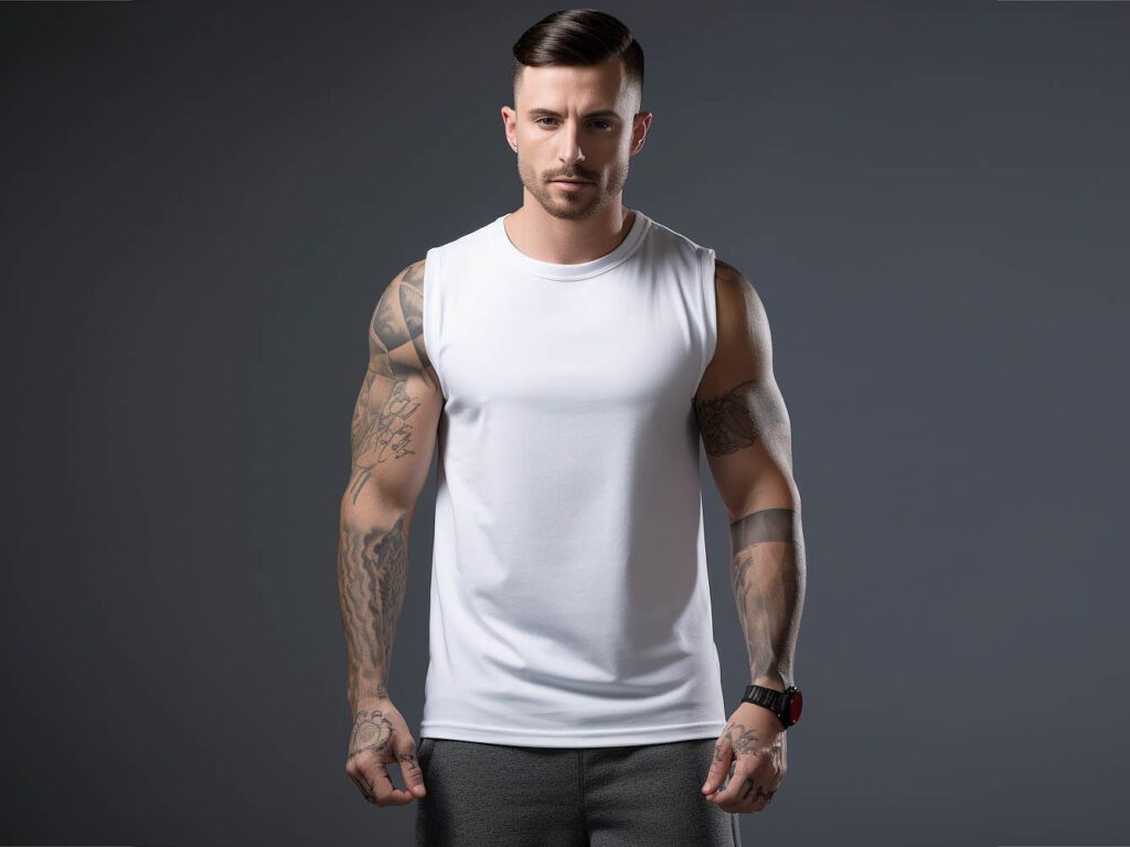Quality Heavy Cotton Vest 270g Summer Use Of Leisure Thread Collar Quick Dry Vest Men Sleeveless Tshirt 