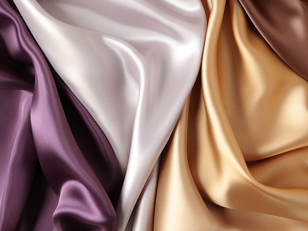 Silk fabric is known for its smooth, soft, and glossy texture. Its high quality and luster make it perfect for evening gowns and luxury clothing.