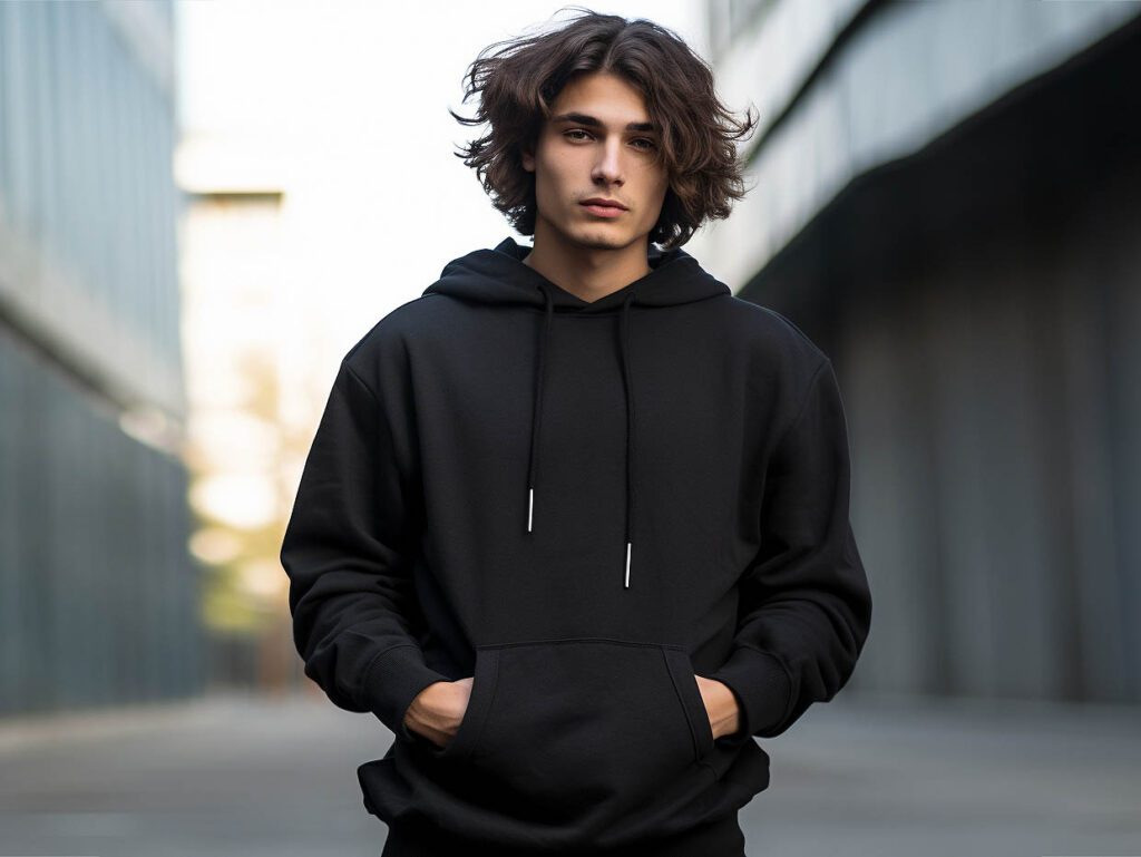 The image would capture the essence of the streetwear trend, focusing on the central role of hoodies in this style.