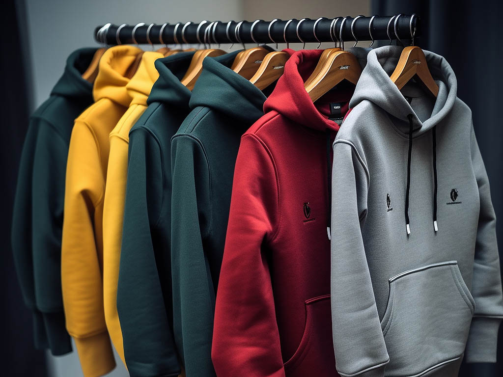 The image would depict a selection of hooded sweatshirts from top brands, known for their quality and style.