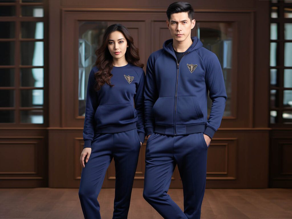 The screen shows customized sweatsuit embroidery pattern Embroidered name Logo logo, etc.