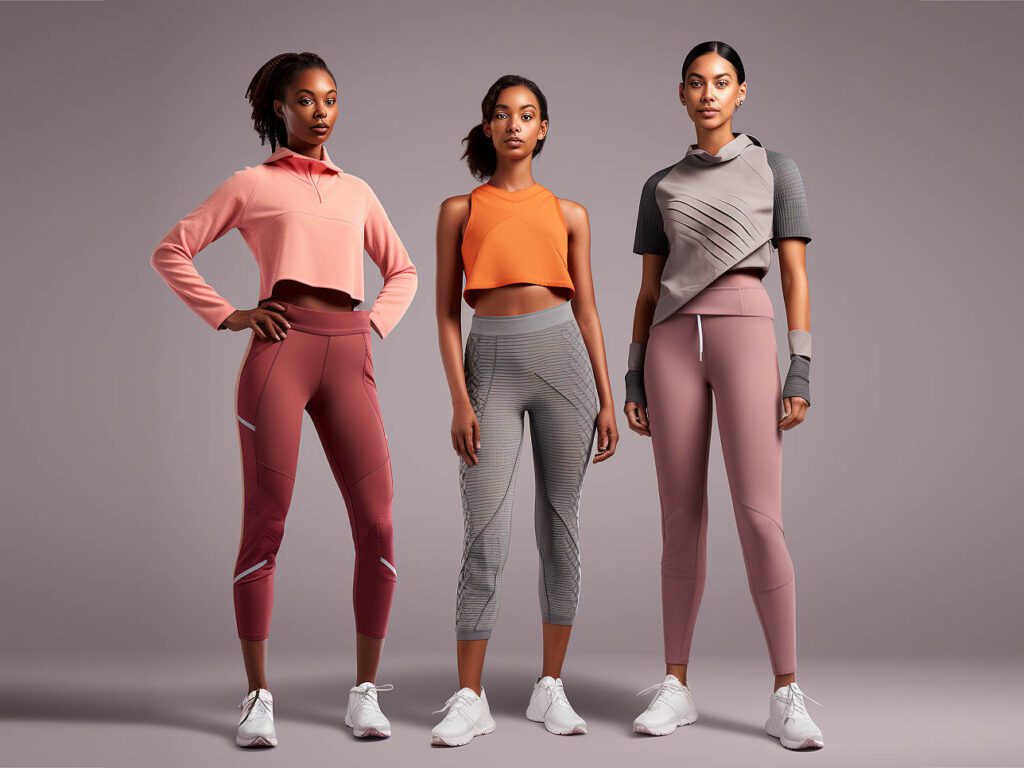 This image concept highlights the 2023 trend of personalization in activewear, which is redefining fashion. 