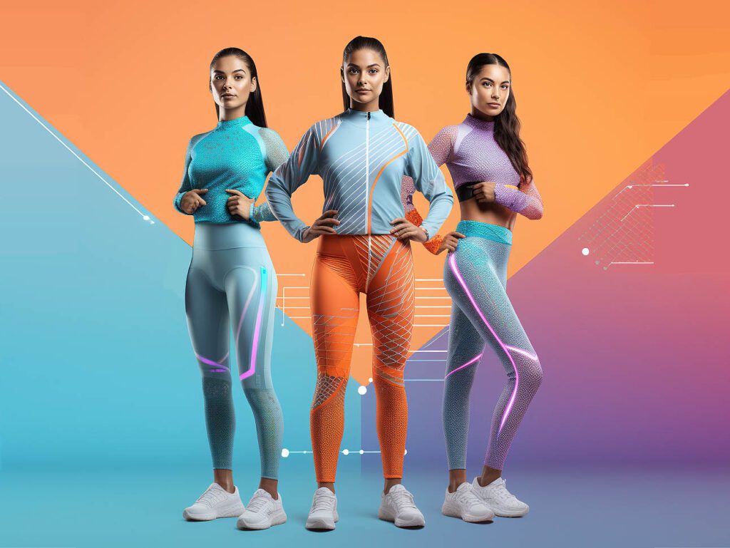 This image concept highlights the innovative trends in personalized activewear for 2023.