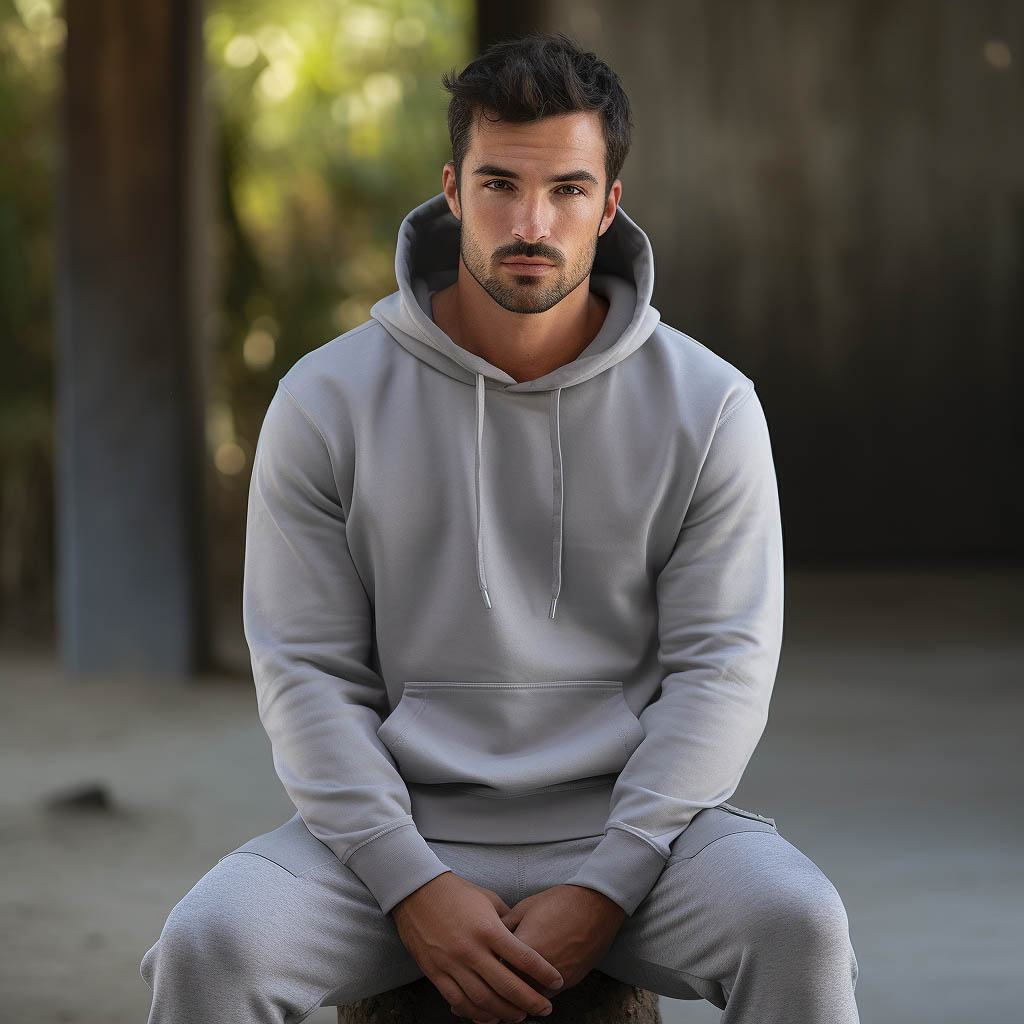 Wear alone Hooded style Sweatshirt with adjustable hood Sweatsuit style