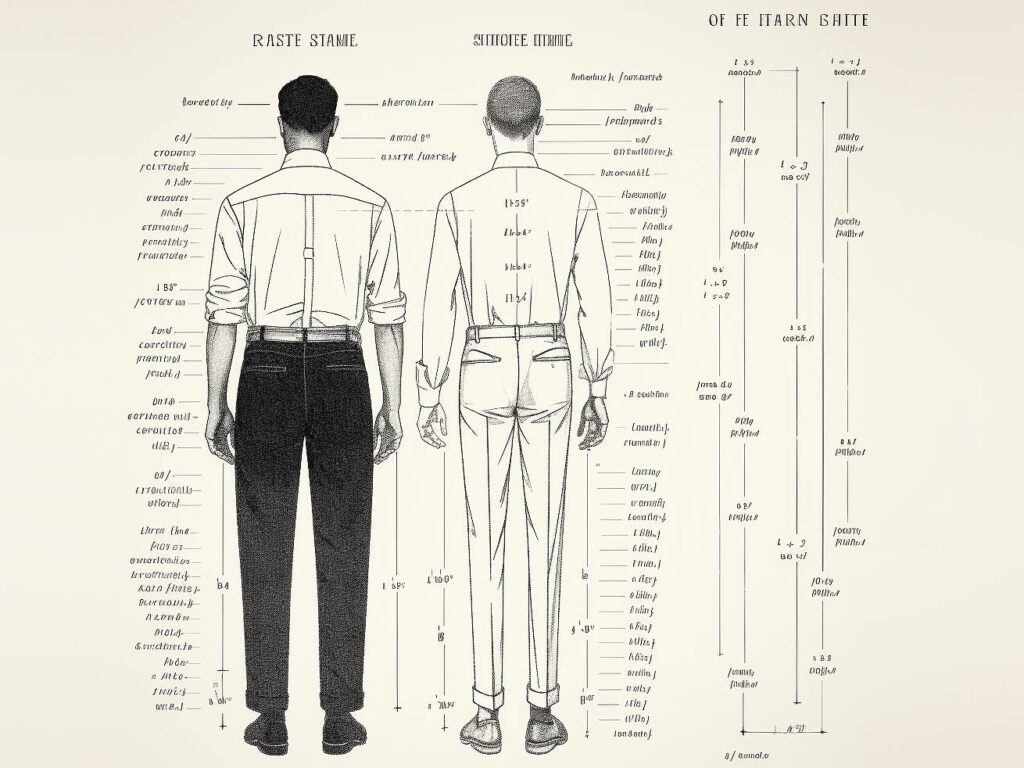 When garment drafters work, they combine overall body measurements and floor plans of specific garments to create garment patterns.