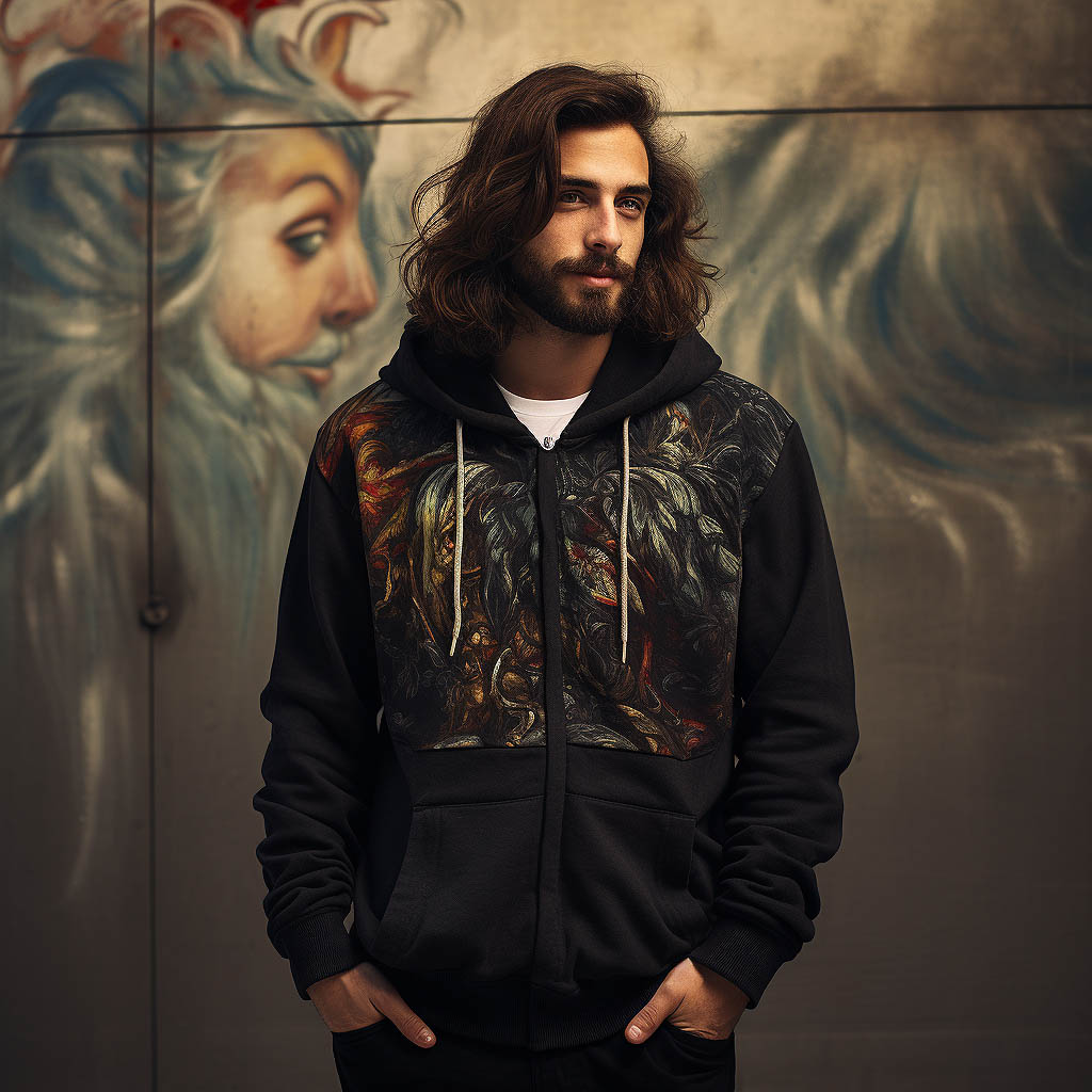 zip up hooded sweatshirt