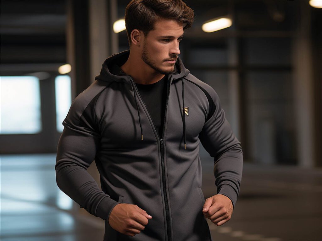 During your gym sessions, the zip-up hoodie provides an extra layer of warmth during warm-up exercises, especially in colder environments.