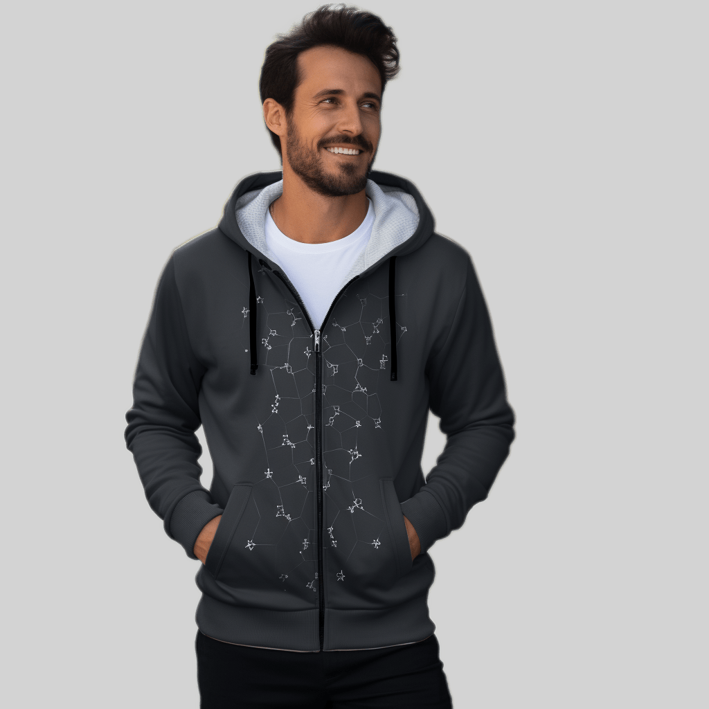 Functional Style on the Go: Men's Zip-Up Sweatshirt for Versatile Comfort and Durability