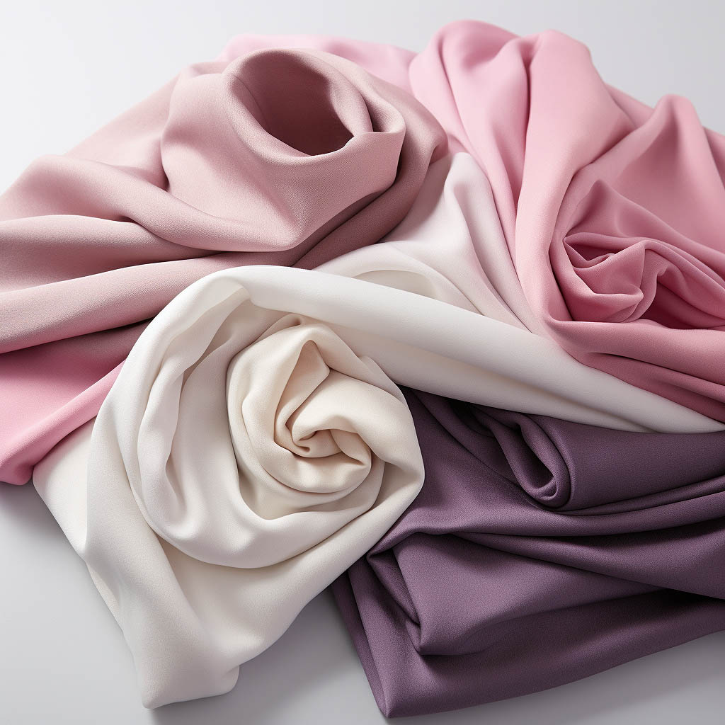 An image showcasing different types of high-quality cotton fabrics, including Pima and Egyptian cotton, as well as modal and elastane blends